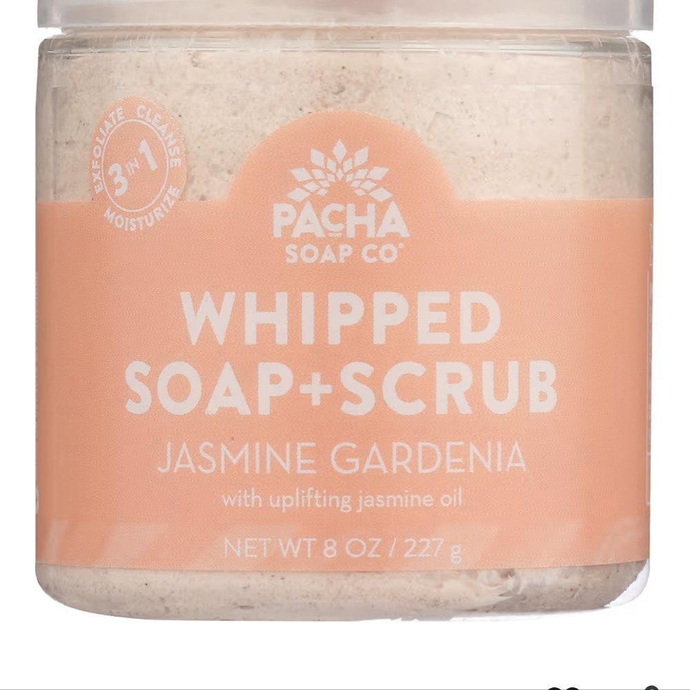 PACHA Soap Whipped Soap and Scrub. Jasmine and Gardina Scented. 8ox - Picture 9 of 9
